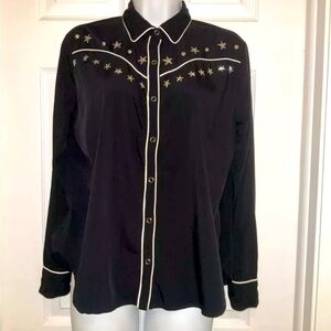 K Too Women’s Western Button Up Top Size M‎